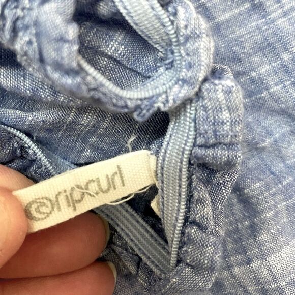 RIP CURL Crochet Lace Embroidered Halter Tank Top Women’s Medium Boho Western - Picture 10 of 12